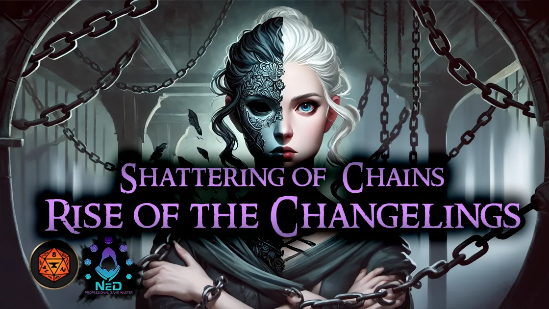 Rise of the Changeling D&D campaign banner - Fantasy Lair Lands of Arda TTRPG